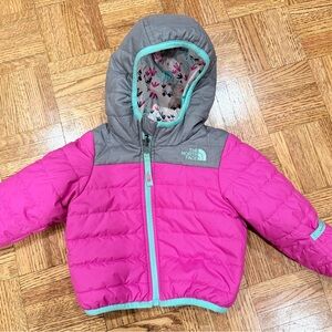 The North Face Pink and Gray Infant Jacket